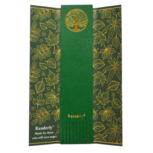 Readerly® Leather Bookmark for Women & Men – Tree of Life Gold Foil, Bookmark Gift for Book Lovers, Gifts for Readers