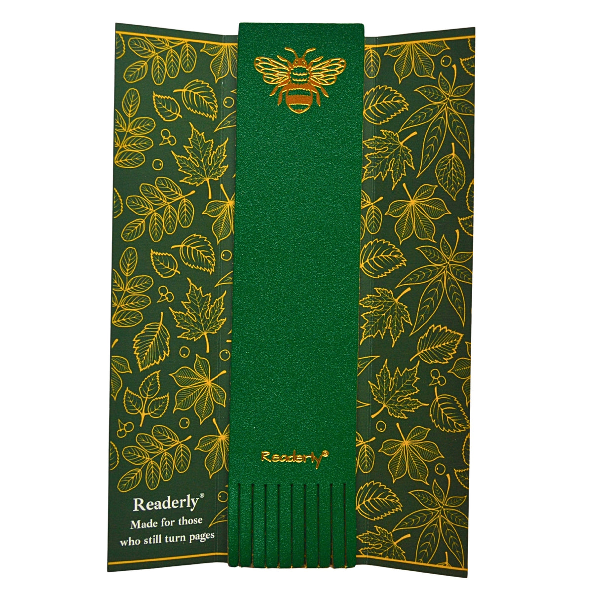Readerly® Leather Bookmark for Women & Men – Worker Bee Gold Foil, Bookmark Gift for Book Lovers, Gifts for Readers