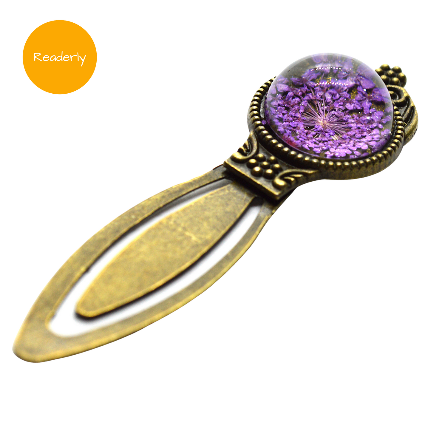 Readerly Vintage Flower Metal Page Clip Bookmark - REDUCED TO CLEAR - IMPERFECT