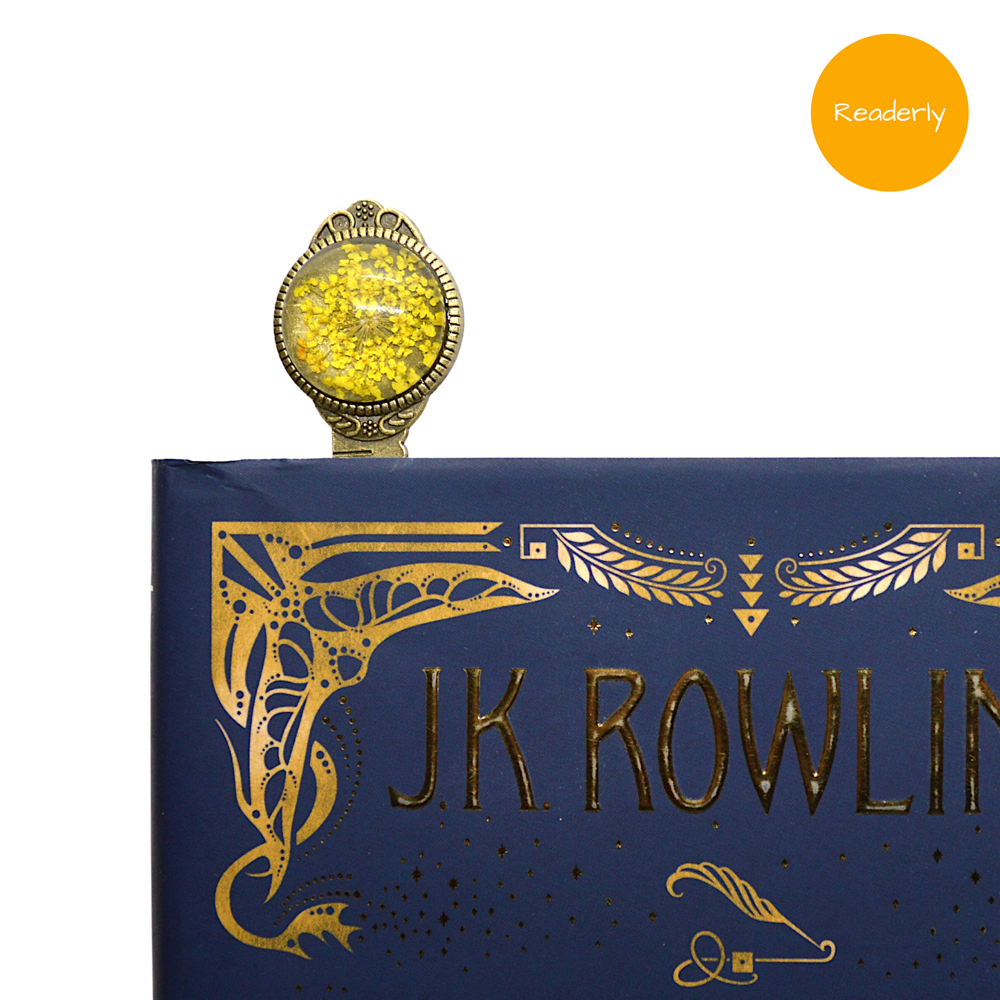 Readerly Vintage Flower Metal Ruler Bookmark - REDUCED TO CLEAR - IMPERFECT