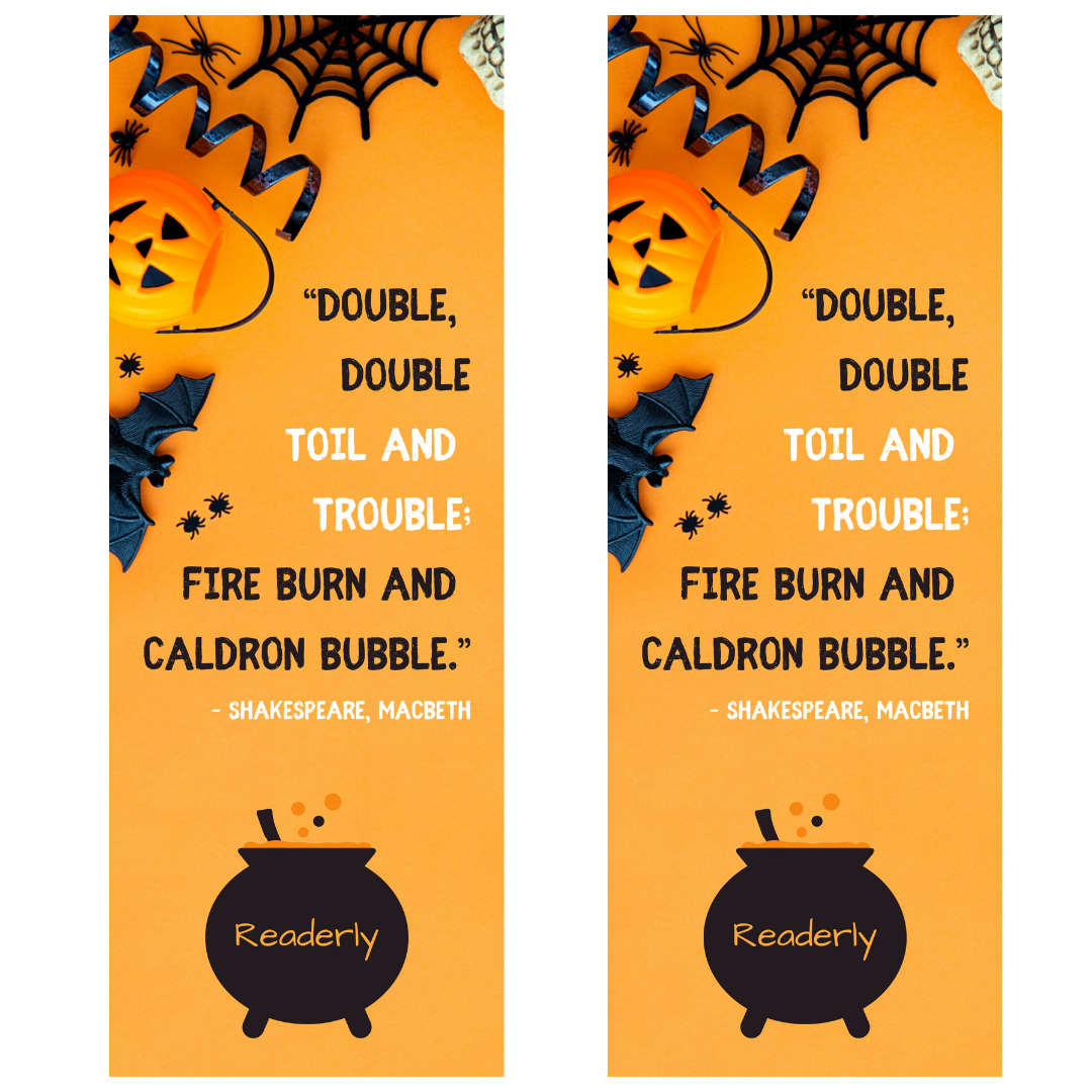 Readerly Halloween Bookmarks