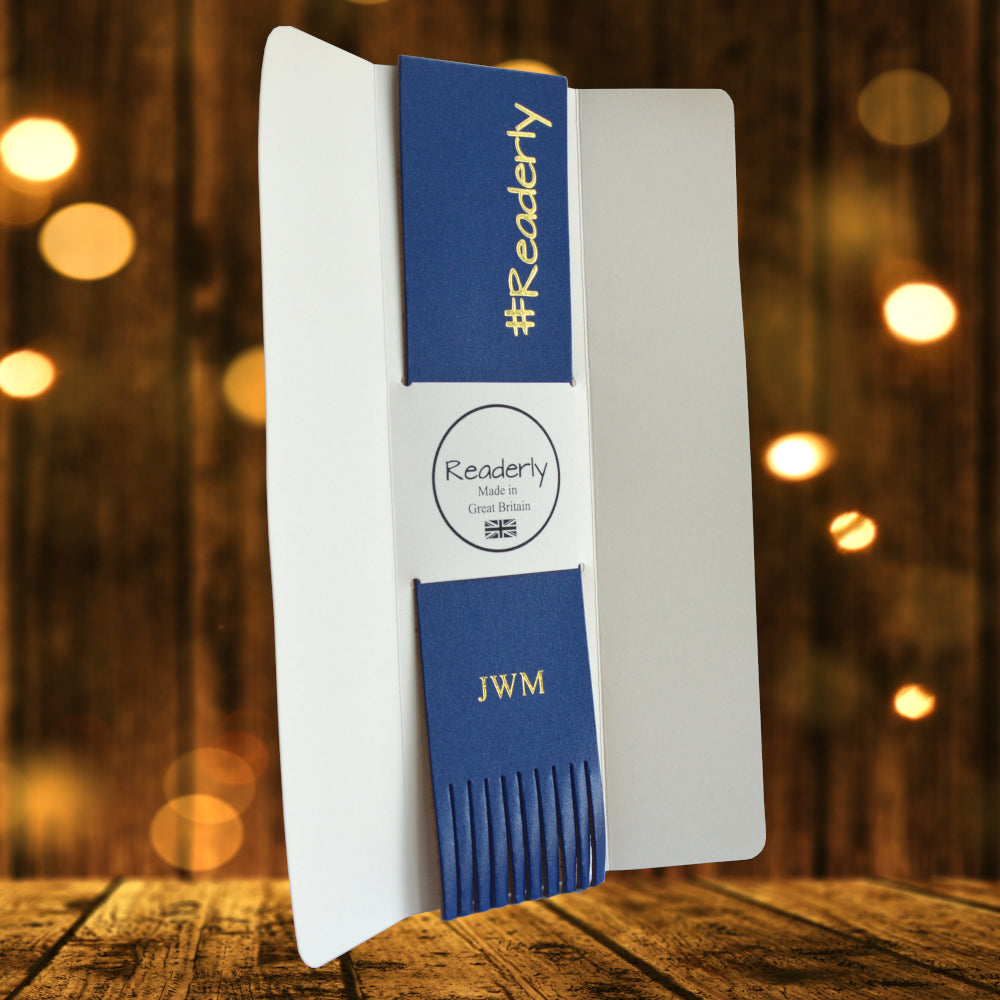 #Readerly Personalised Leather Bookmark - Gift For Readers