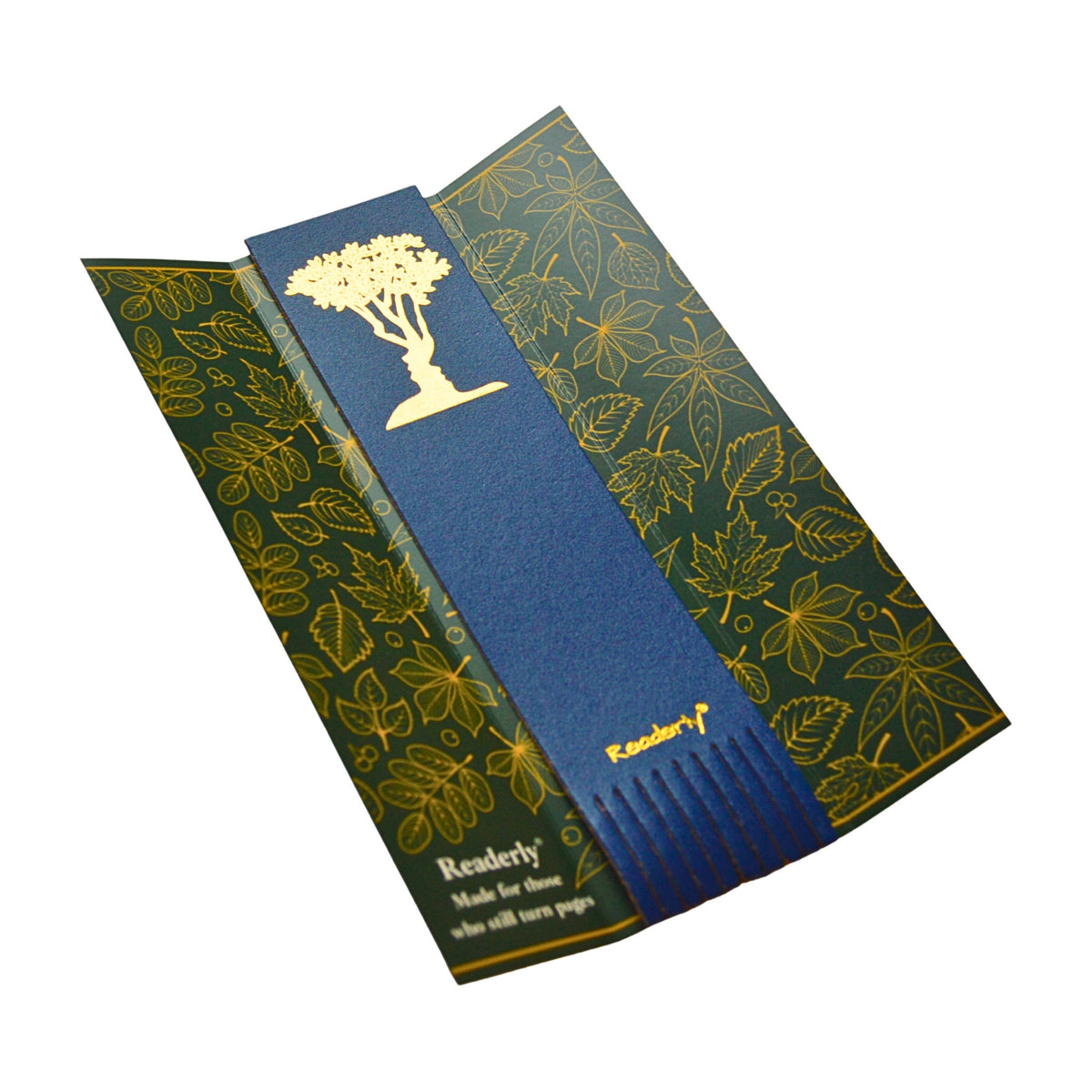 Readerly® Leather Bookmark for Couples – Him & Her Optical Illusion Gold Foil, Unique Bookmark Gift for Book Lovers