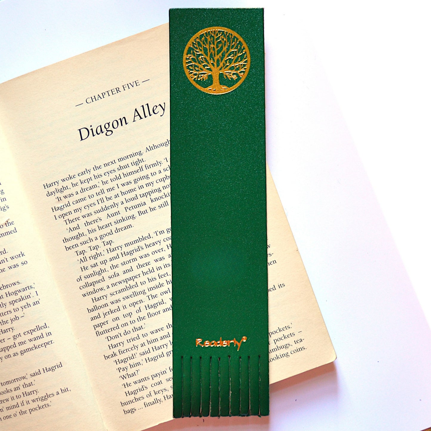 Readerly® Leather Bookmark for Women & Men – Tree of Life Gold Foil, Bookmark Gift for Book Lovers, Gifts for Readers