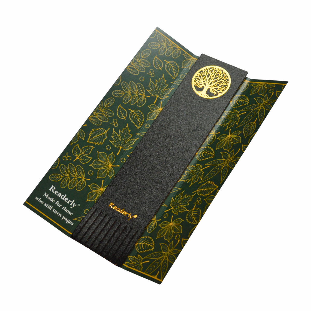 Readerly® Leather Bookmark for Women & Men – Tree of Life Gold Foil, Bookmark Gift for Book Lovers, Gifts for Readers