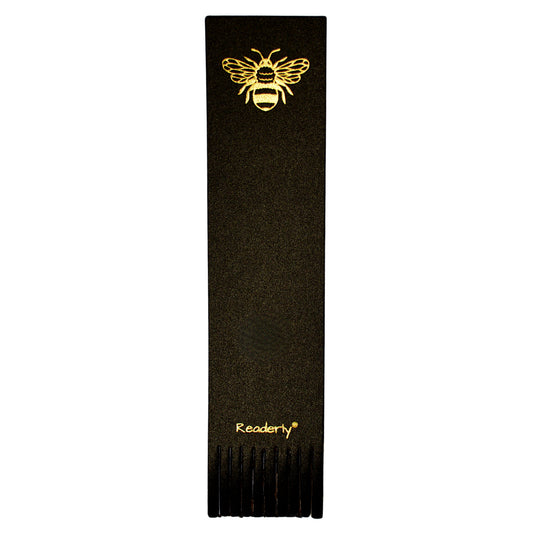 Readerly® Leather Bookmark for Women & Men – Worker Bee Gold Foil, Bookmark Gift for Book Lovers, Gifts for Readers