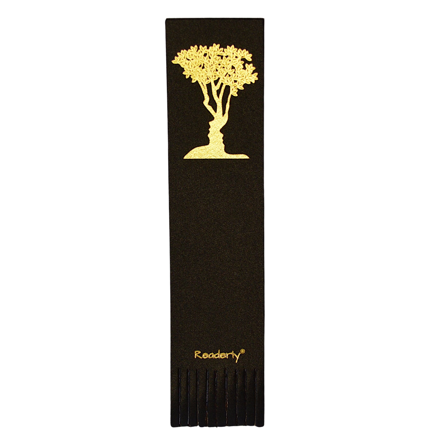 Readerly® Leather Bookmark for Couples – Him & Her Optical Illusion Gold Foil, Unique Bookmark Gift for Book Lovers