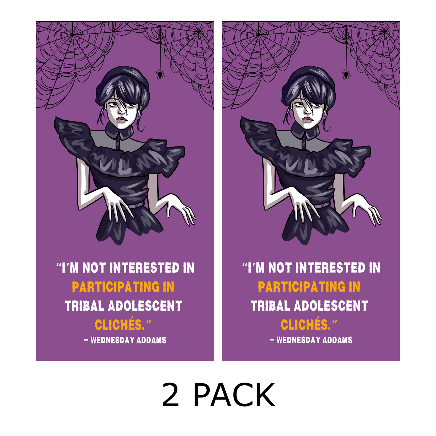 Readerly Wednesday Halloween Magnetic Bookmark