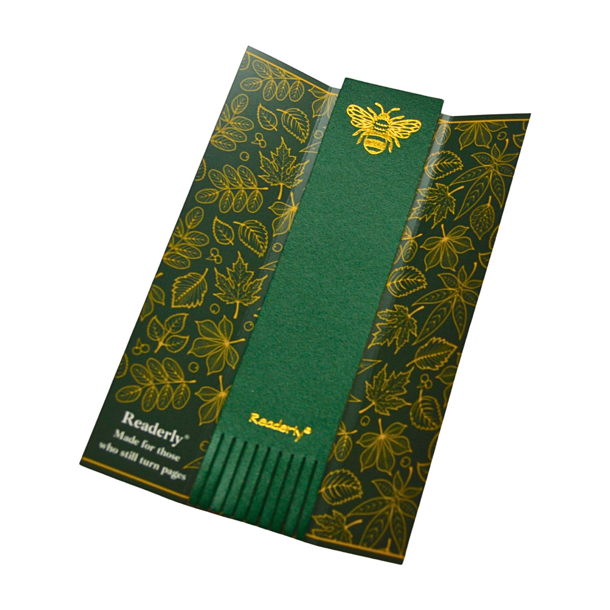 Readerly® Leather Bookmark for Women & Men – Worker Bee Gold Foil, Bookmark Gift for Book Lovers, Gifts for Readers
