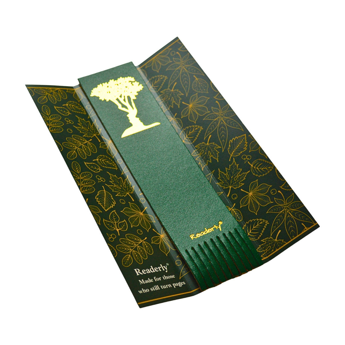 Readerly® Leather Bookmark for Couples – Him & Her Optical Illusion Gold Foil, Unique Bookmark Gift for Book Lovers
