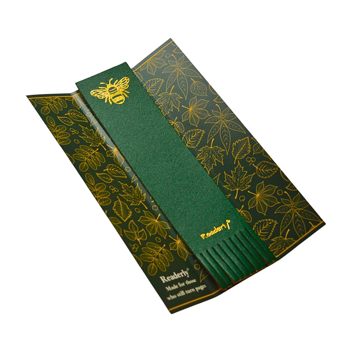 Readerly® Leather Bookmark for Women & Men – Worker Bee Gold Foil, Bookmark Gift for Book Lovers, Gifts for Readers