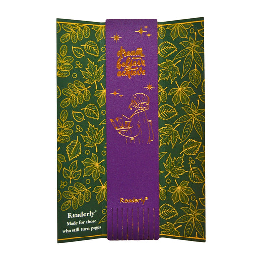 Readerly® Leather Bookmark for Girls & Women – Dream Believe Achieve Gold Foil, Inspirational Gift for Readers & Book Lovers