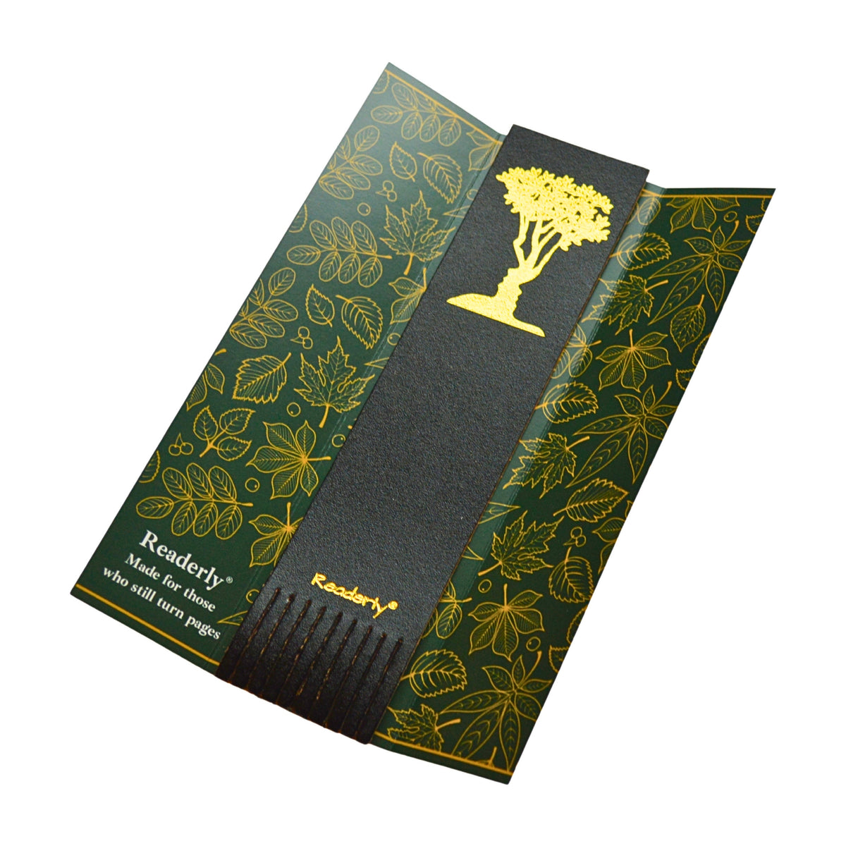 Readerly® Leather Bookmark for Couples – Him & Her Optical Illusion Gold Foil, Unique Bookmark Gift for Book Lovers