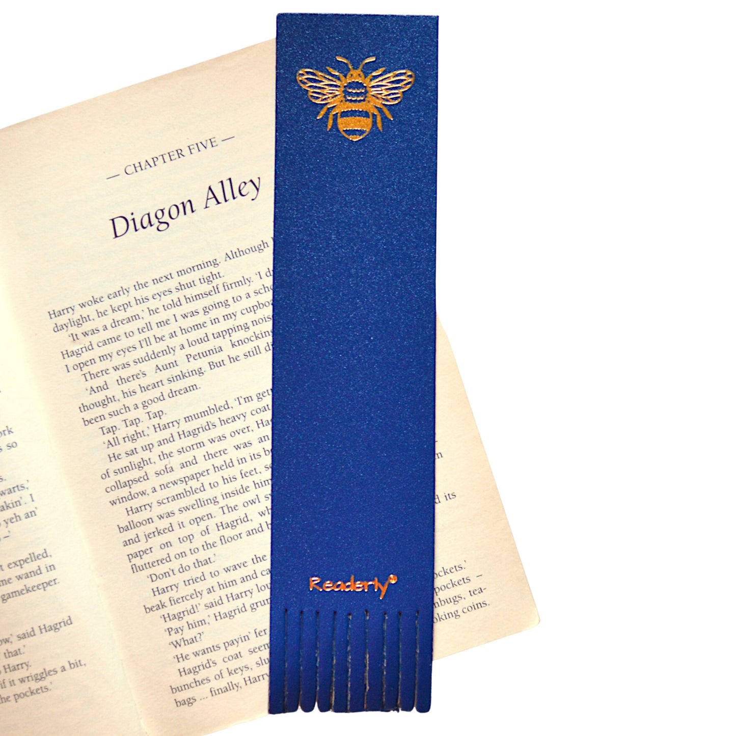 Readerly® Leather Bookmark for Women & Men – Worker Bee Gold Foil, Bookmark Gift for Book Lovers, Gifts for Readers