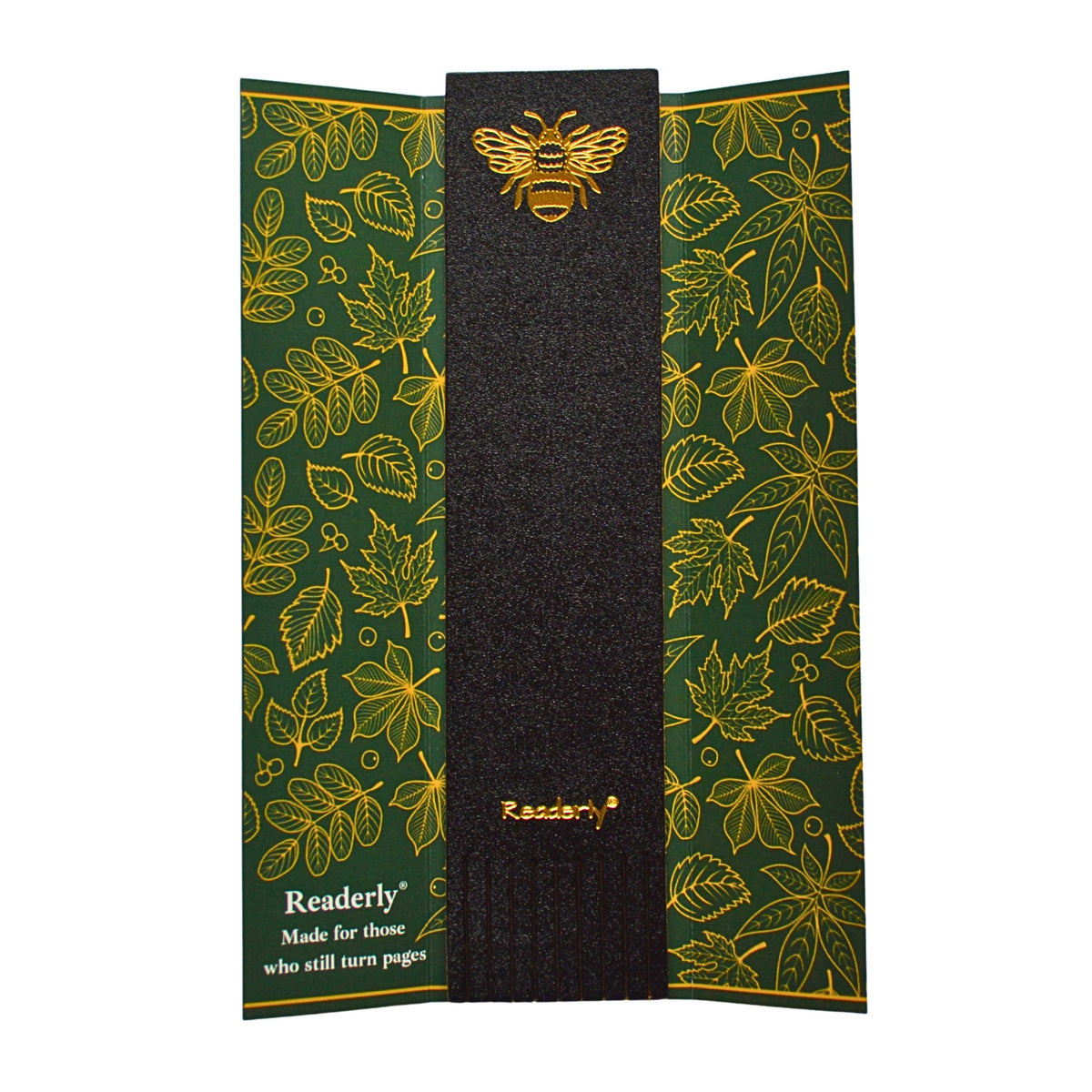 Readerly® Leather Bookmark for Women & Men – Worker Bee Gold Foil, Bookmark Gift for Book Lovers, Gifts for Readers