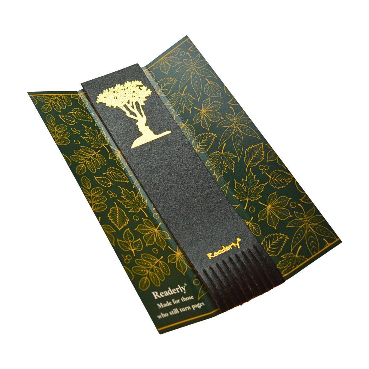 Readerly® Leather Bookmark for Couples – Him & Her Optical Illusion Gold Foil, Unique Bookmark Gift for Book Lovers