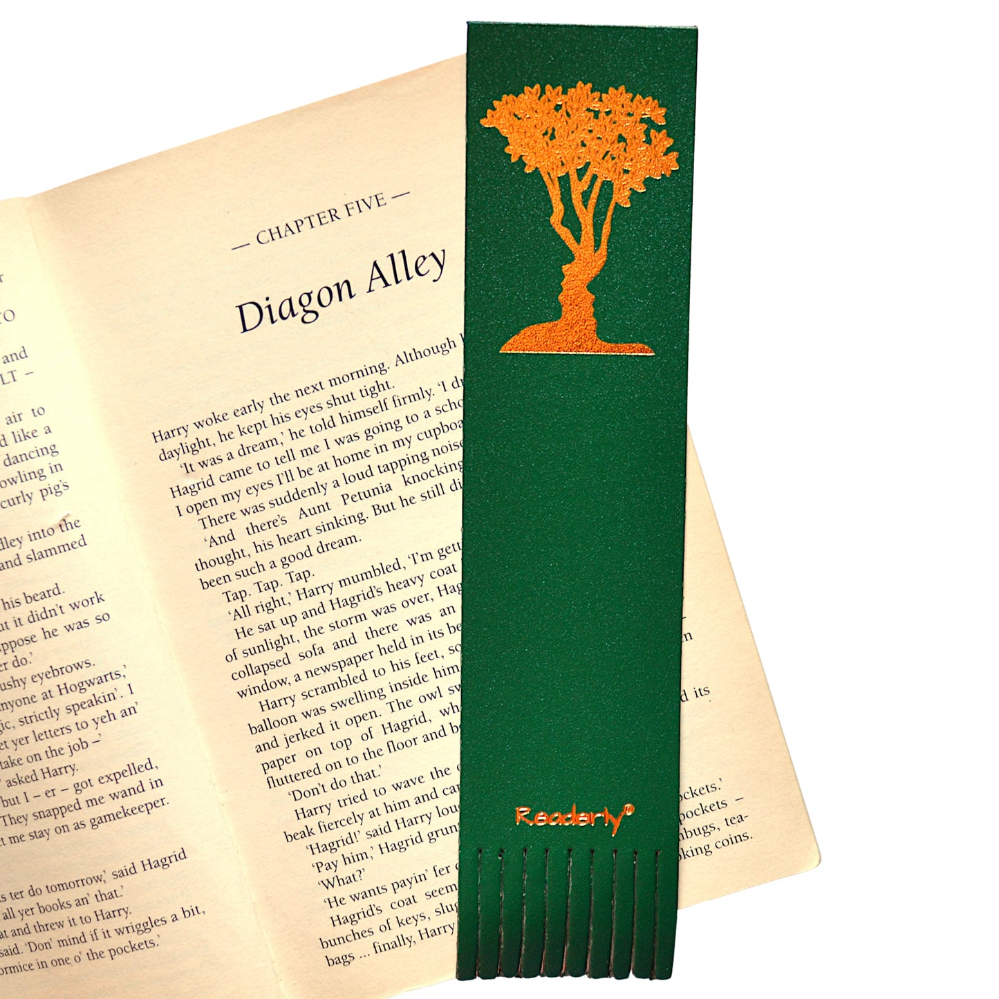 Readerly® Leather Bookmark for Couples – Him & Her Optical Illusion Gold Foil, Unique Bookmark Gift for Book Lovers