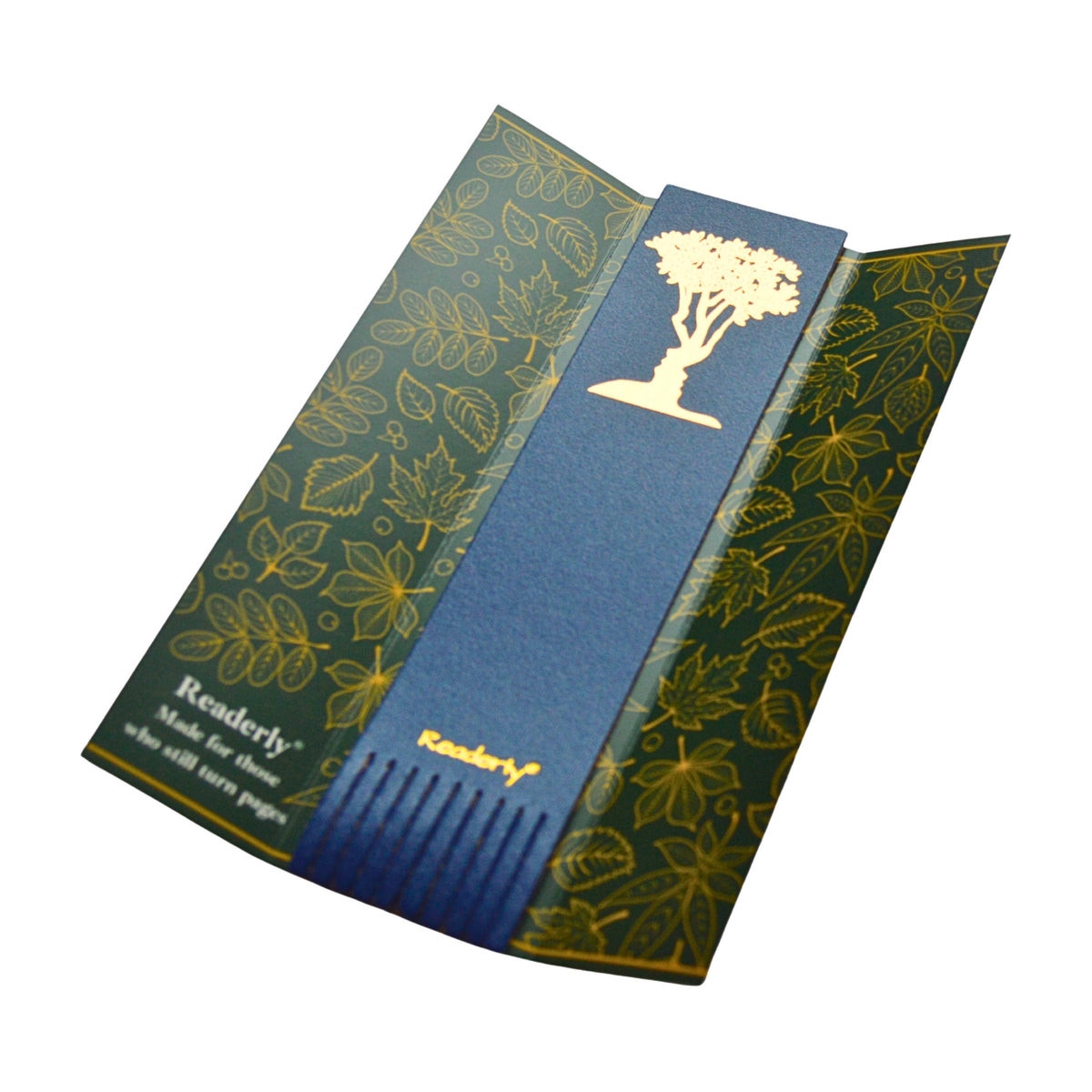 Readerly® Leather Bookmark for Couples – Him & Her Optical Illusion Gold Foil, Unique Bookmark Gift for Book Lovers
