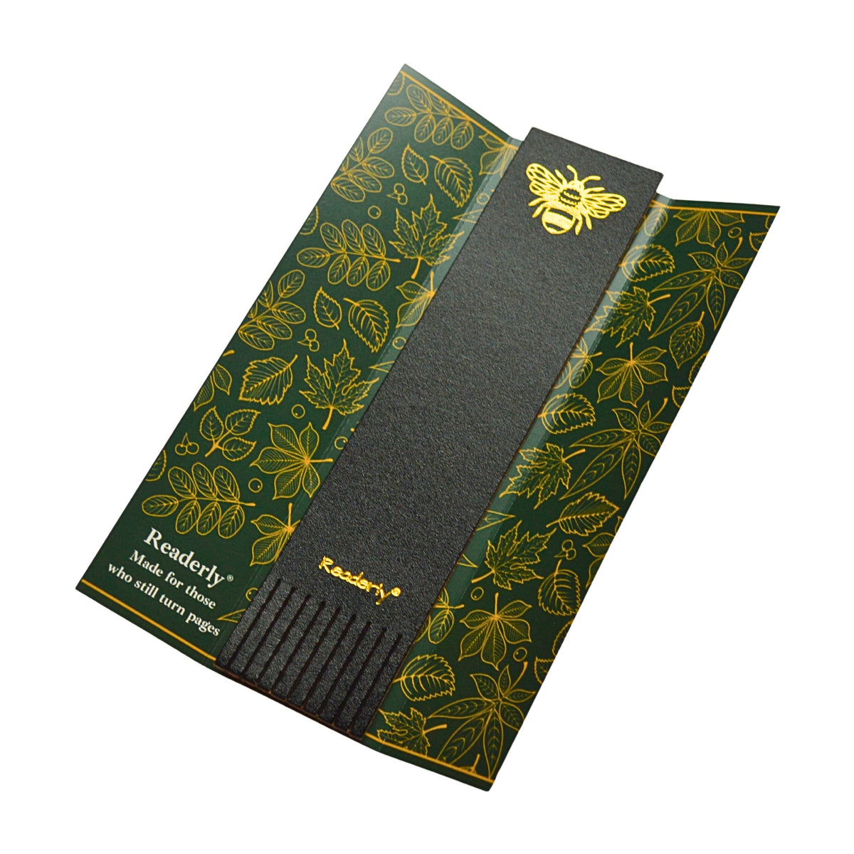 Readerly® Leather Bookmark for Women & Men – Worker Bee Gold Foil, Bookmark Gift for Book Lovers, Gifts for Readers