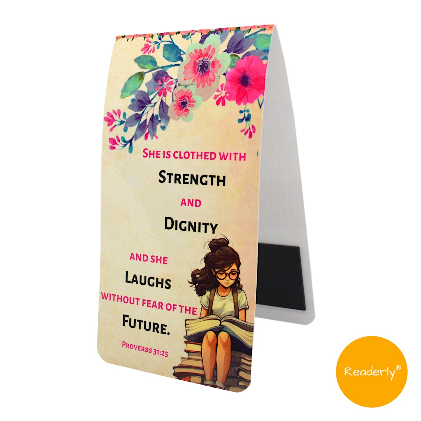 Readerly She Is Clothed With Strength And Dignity Magnetic Bookmark