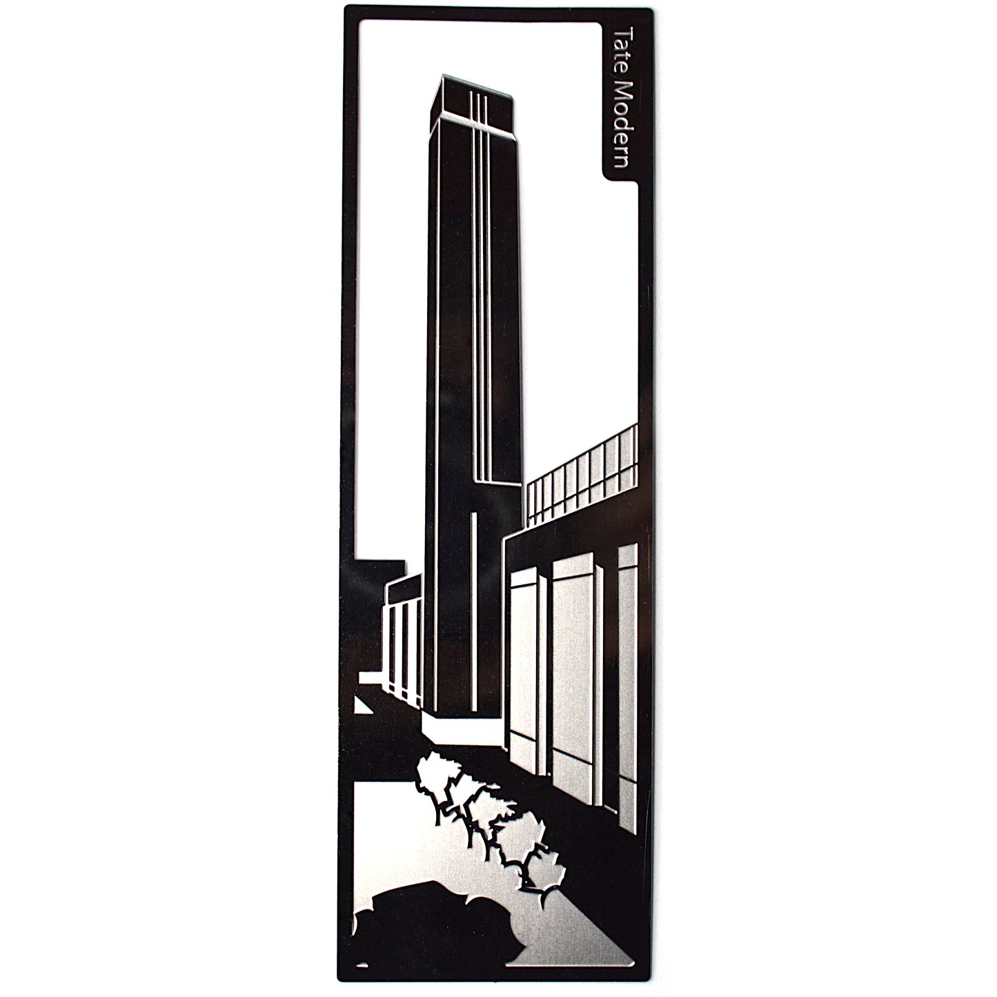 Readerly Famous Landmarks Bookmark - Tate Modern Stainless Steel - REDUCED TO CLEAR - IMPERFECT