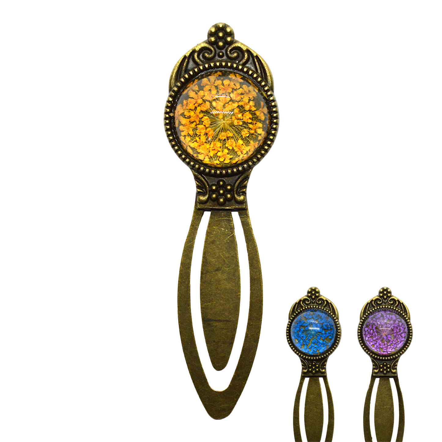 Readerly Vintage Flower Metal Page Clip Bookmark