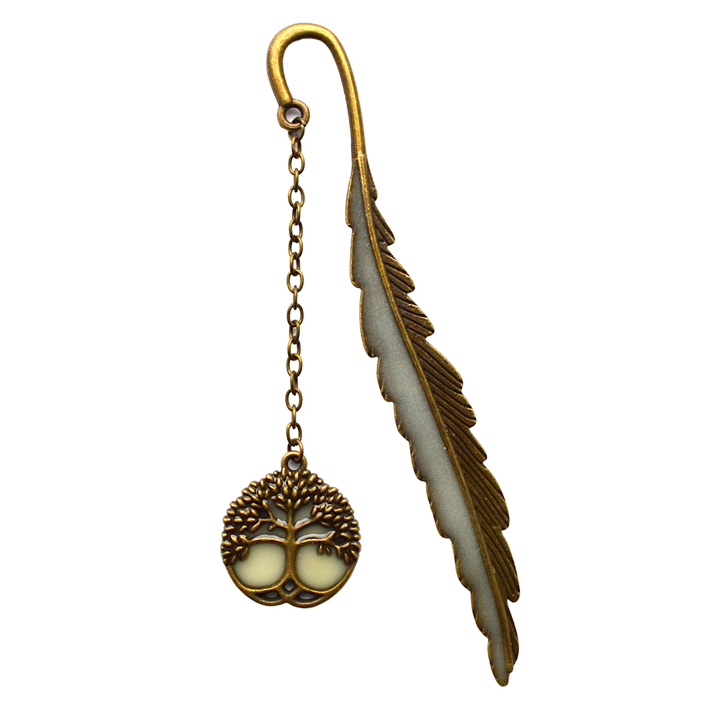 REDUCED TO CLEAR - Readerly Glow in The Dark Tree of Life Bookmark (Gold Metal)