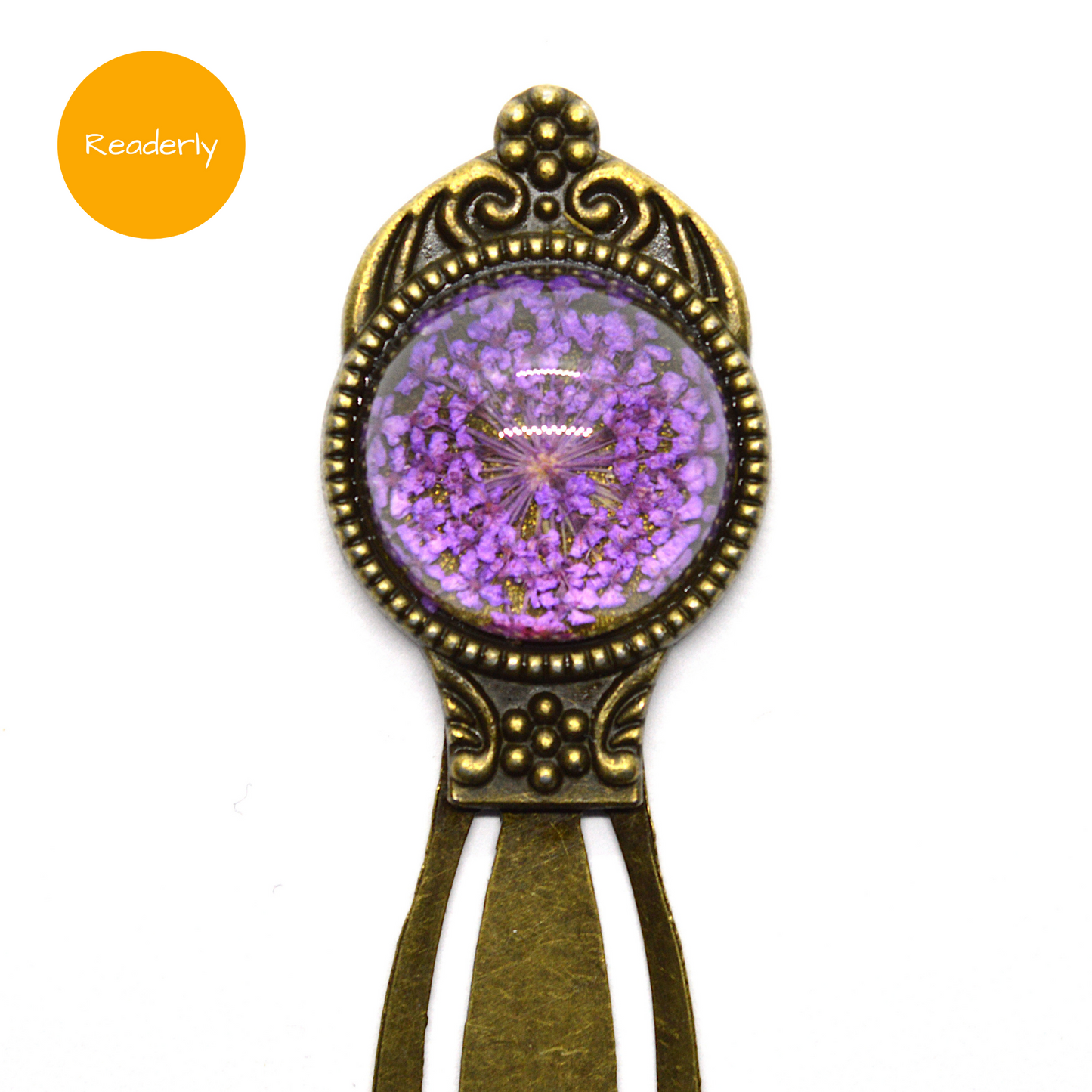 Readerly Vintage Flower Metal Page Clip Bookmark