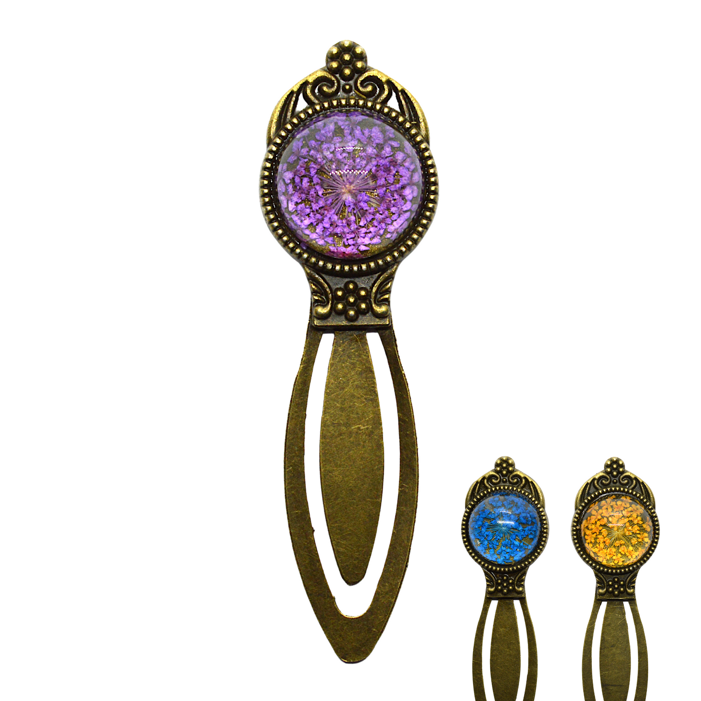 Readerly Vintage Flower Metal Page Clip Bookmark