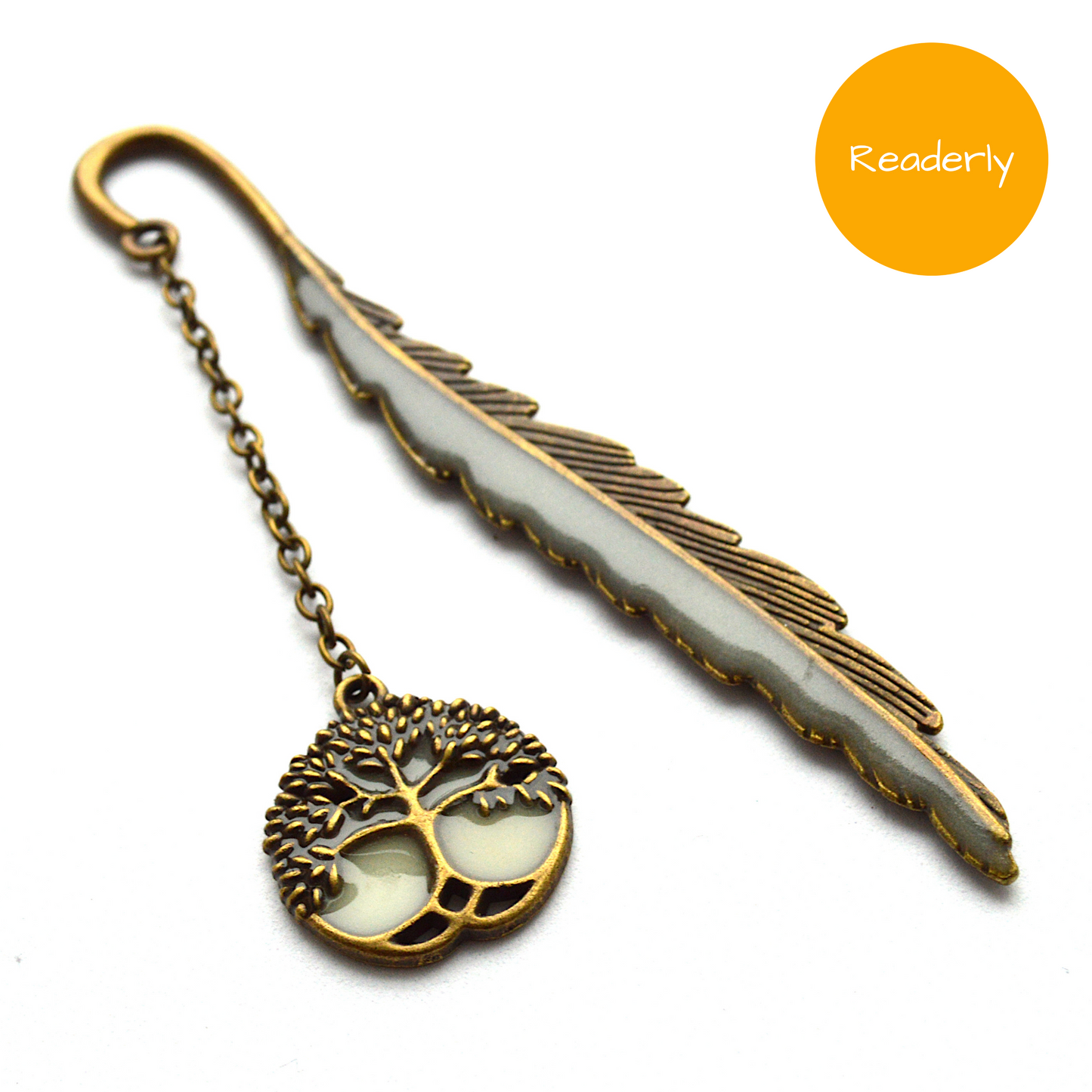 REDUCED TO CLEAR - Readerly Glow in The Dark Tree of Life Bookmark (Gold Metal)