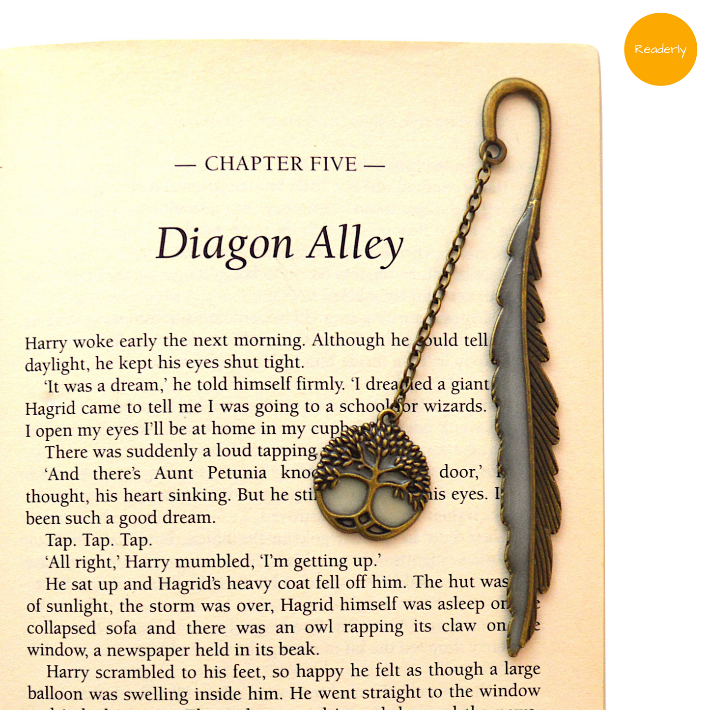 REDUCED TO CLEAR - Readerly Glow in The Dark Tree of Life Bookmark (Gold Metal)