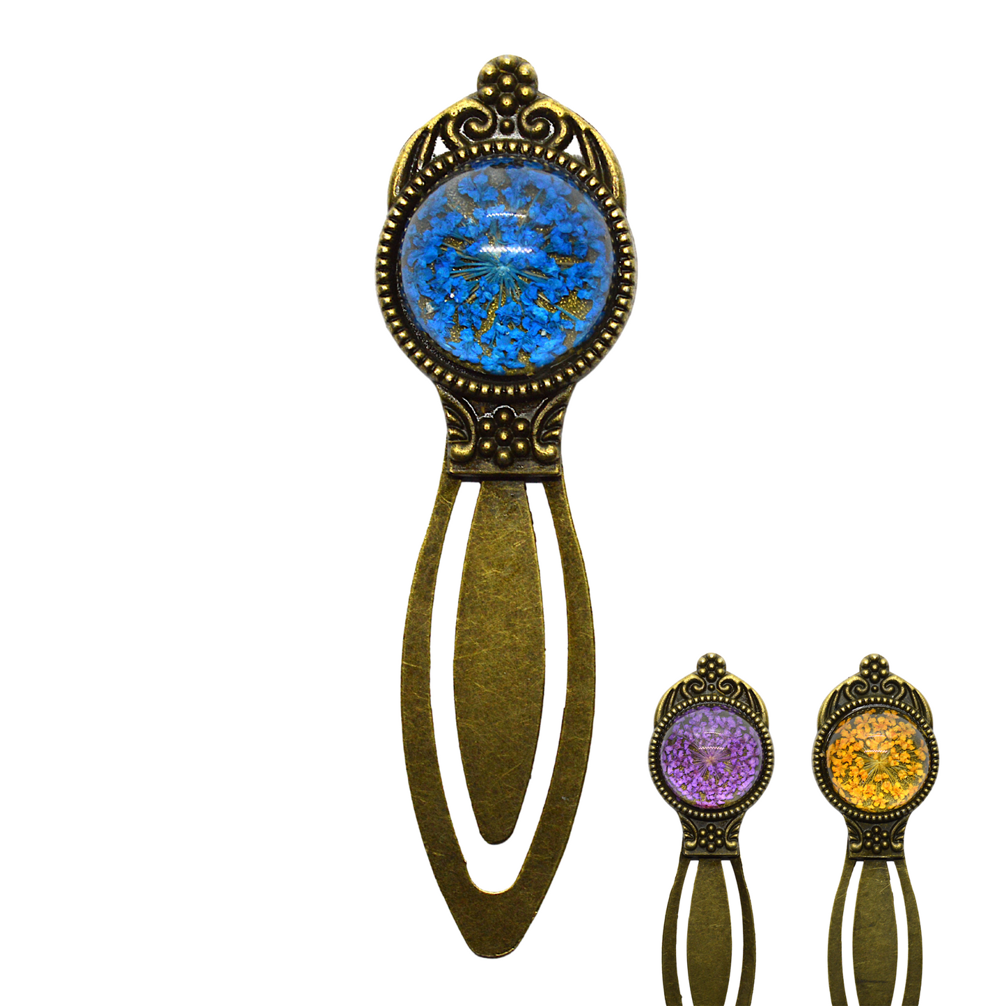 Readerly Vintage Flower Metal Page Clip Bookmark
