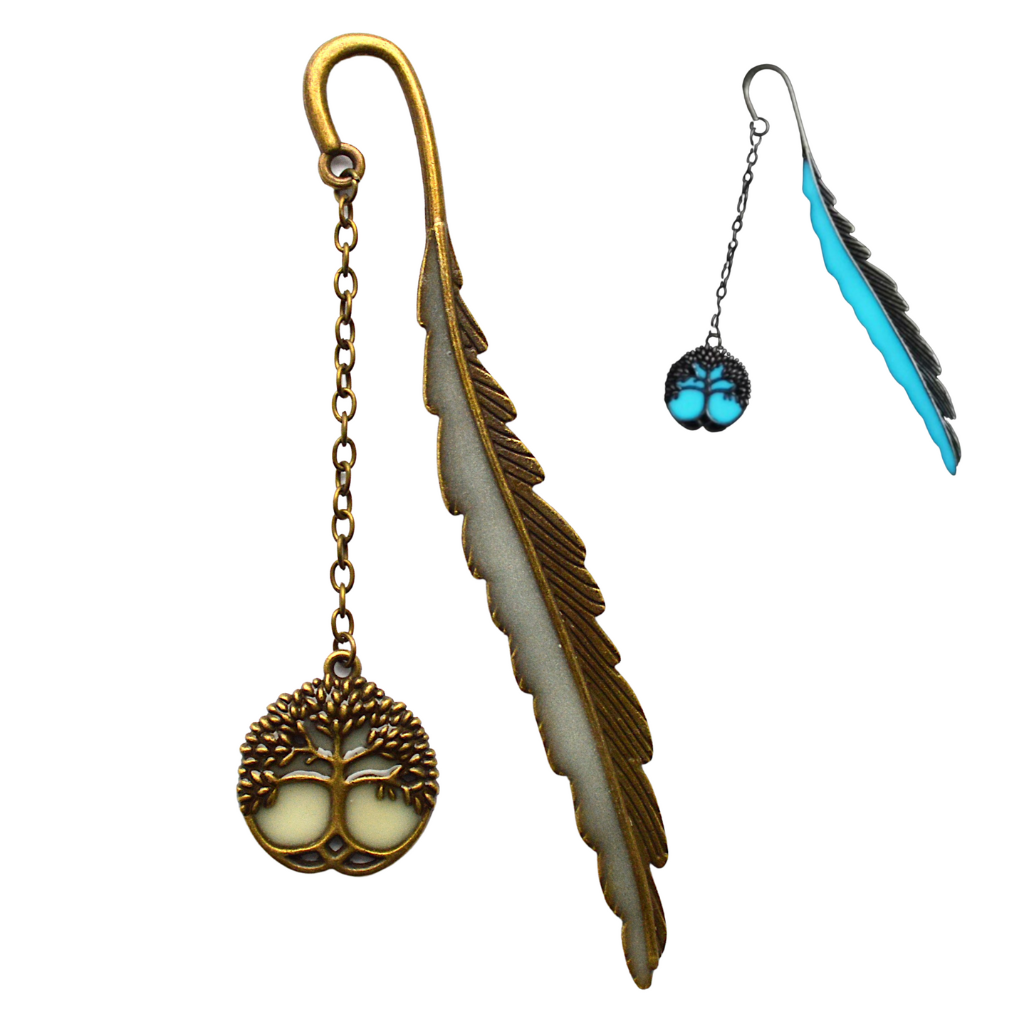 REDUCED TO CLEAR - Readerly Glow in The Dark Tree of Life Bookmark (Gold Metal)