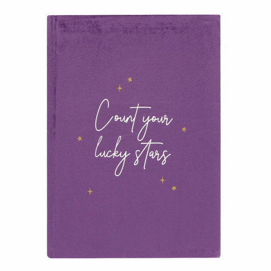 REDUCED TO CLEAR - Count Your Lucky Stars Velvet Notebook